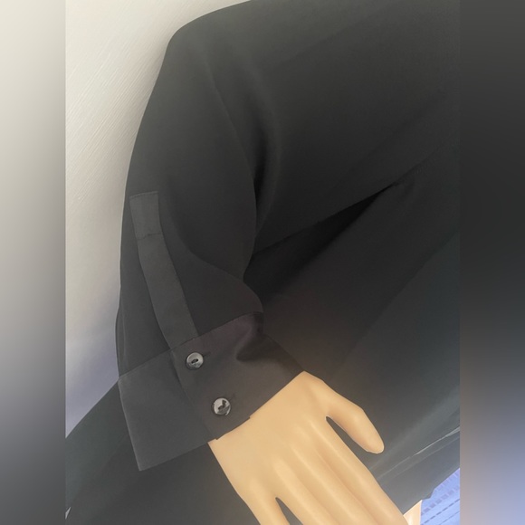 Eileen Fisher 100% Silk Black Mini Dress L - Picture 5 of 9